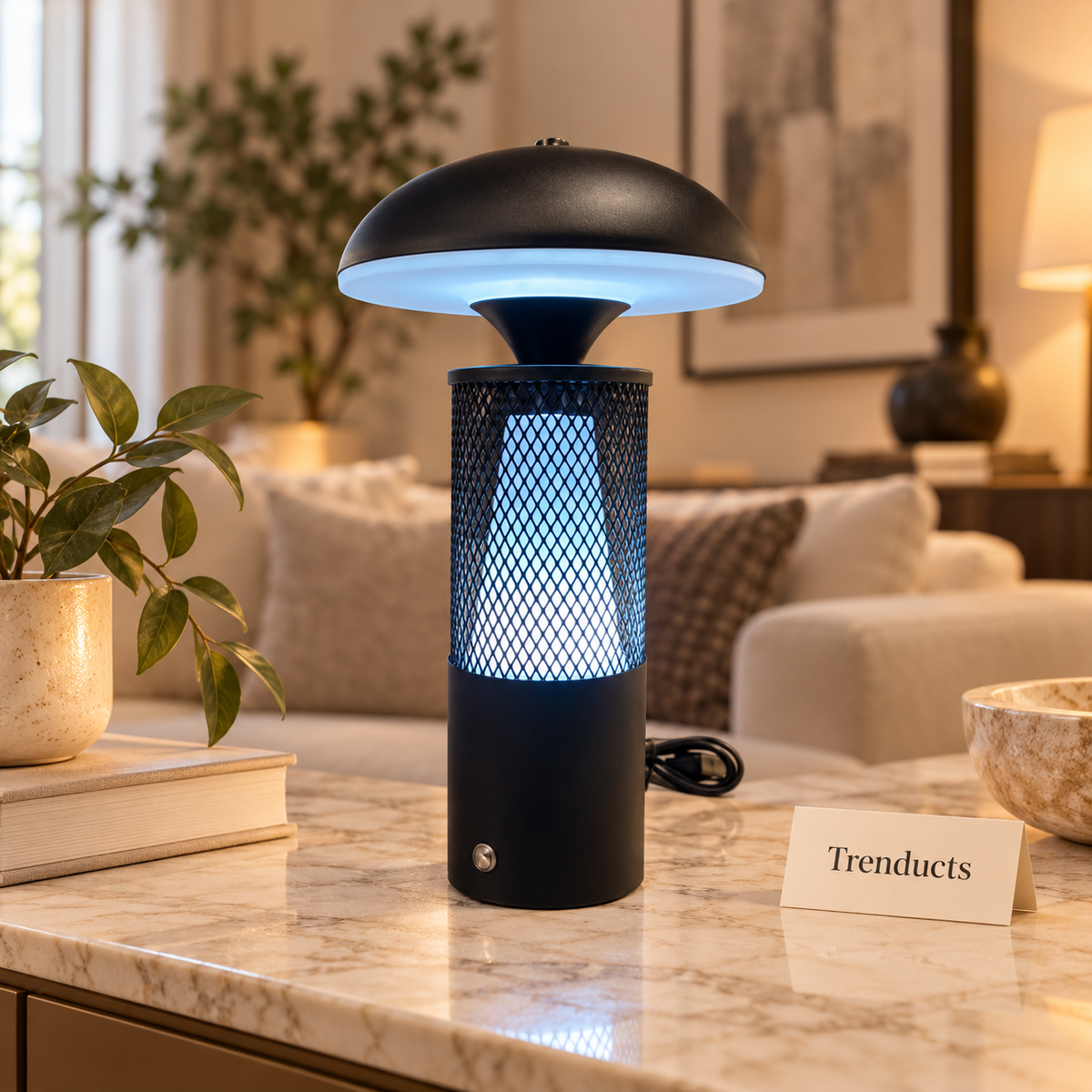 Modern Blue Accent Decorative Table Lamp
