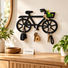 Black Bicycle Wooden Key Hanger with Shelf