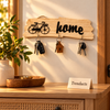 Wooden Bicycle Home Key Hanger with Hooks