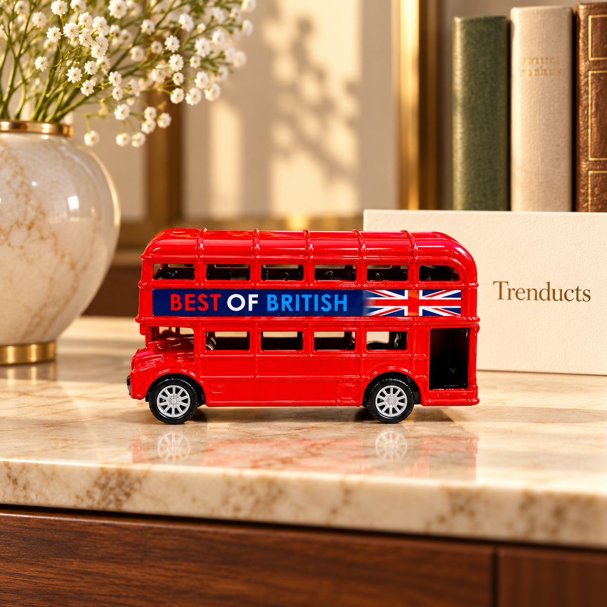 London Double-Decker Bus Metal Showpiece