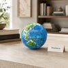 Small Blue Rotating World Globe