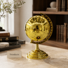 Large Golden Metal World Globe