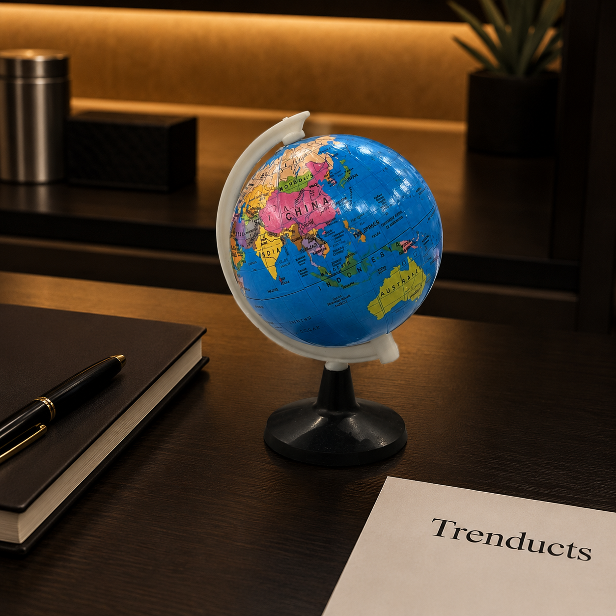 Premium Mini Blue Desk Globe