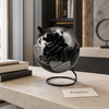 Black & Silver Loop-Stand Globe