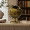 Antique Gold Large Metal Globe