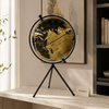 Gold & Black Tripod World Globe