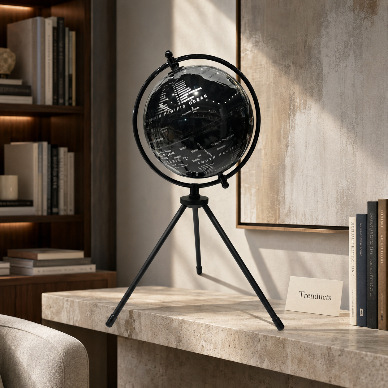 Black Tripod World Globe