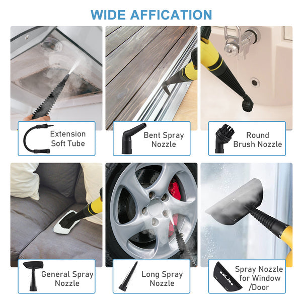 Multipurpose Handheld Steam Cleaner with Complete Accessory Set