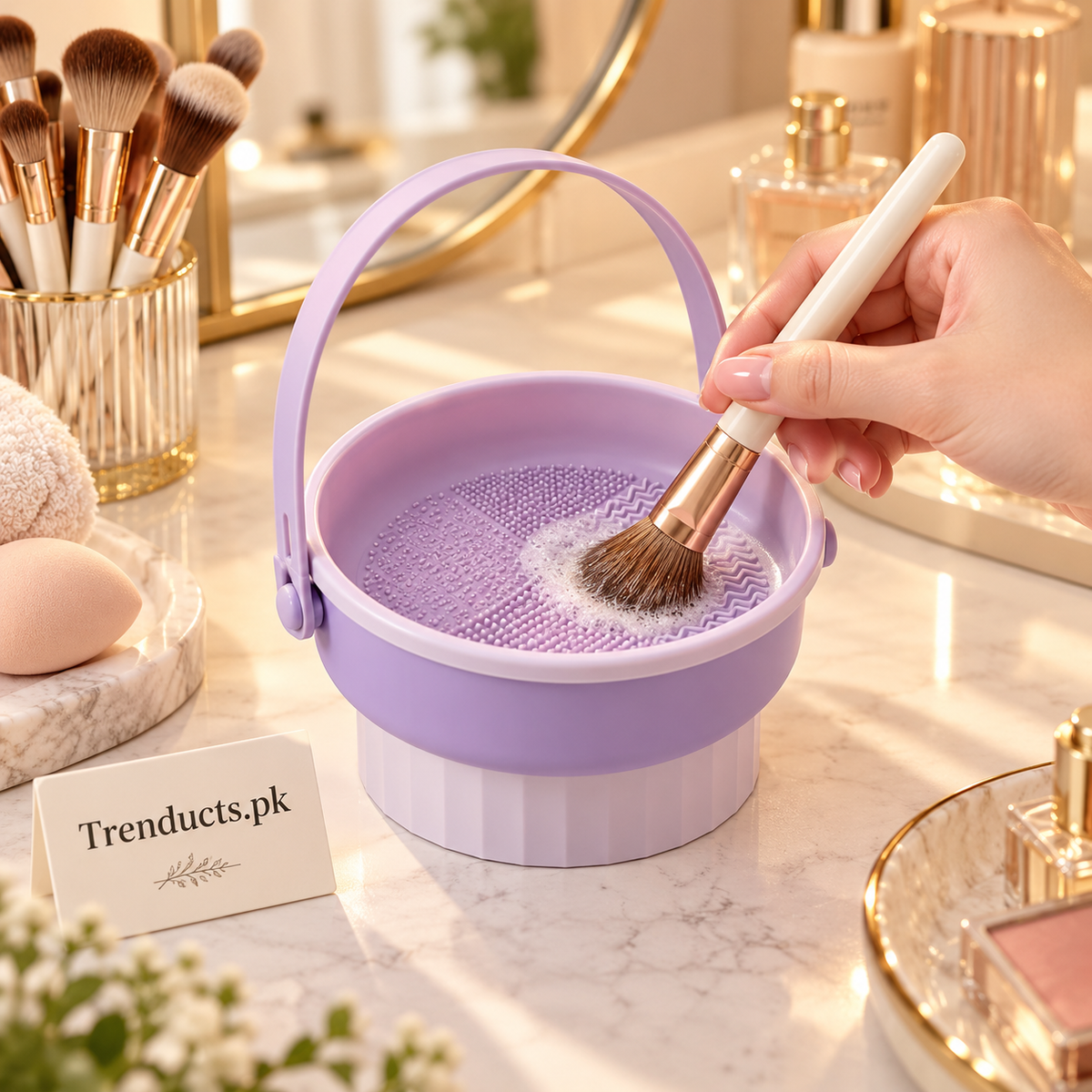 3-in-1 Makeup Brush Cleaner, Dryer & Storage Bowl