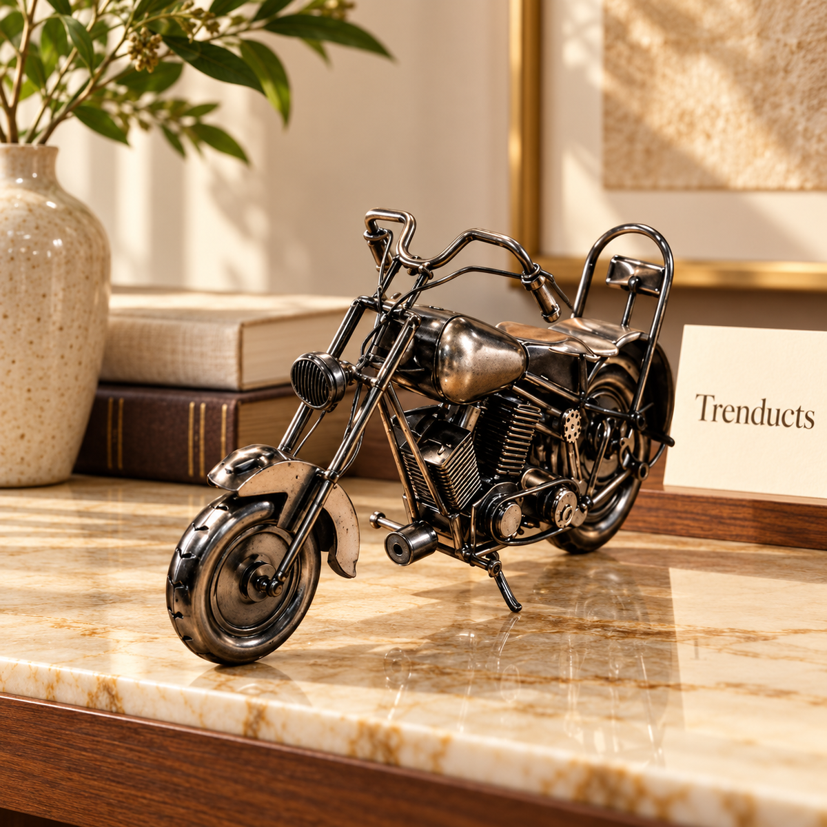 Metal Motorcycle Decorative Showpiece