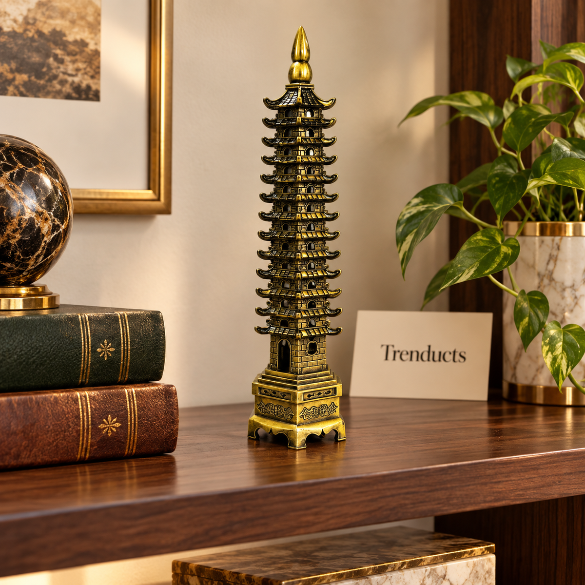 Pagoda Tower Metal Showpiece
