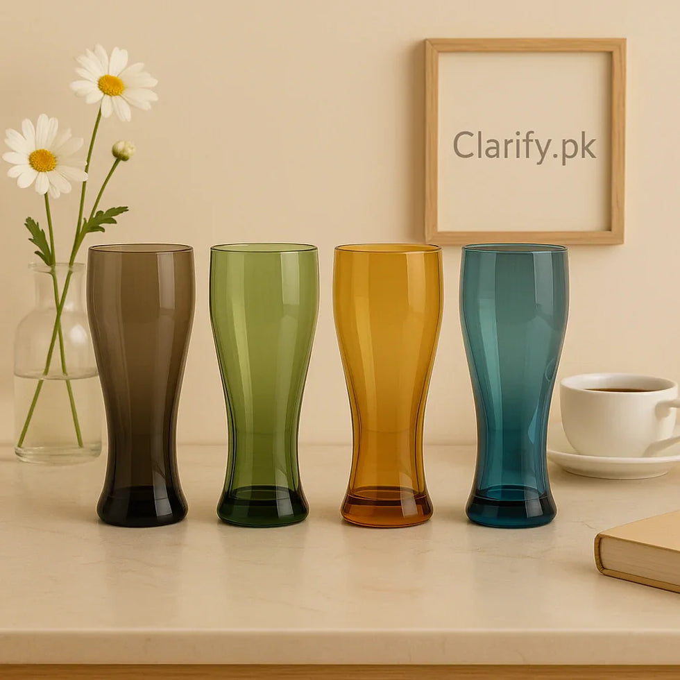 4-Piece Elegant color-tinted pilsner glass set