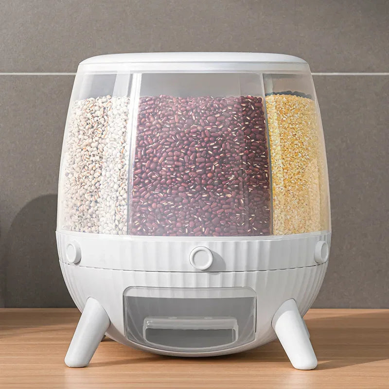 Rice Storage Container Box with Multi-Compartment - Clarify.pk