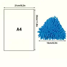 Triangle Wall Cleaning Mop with Cloth Cover - Clarify.pk