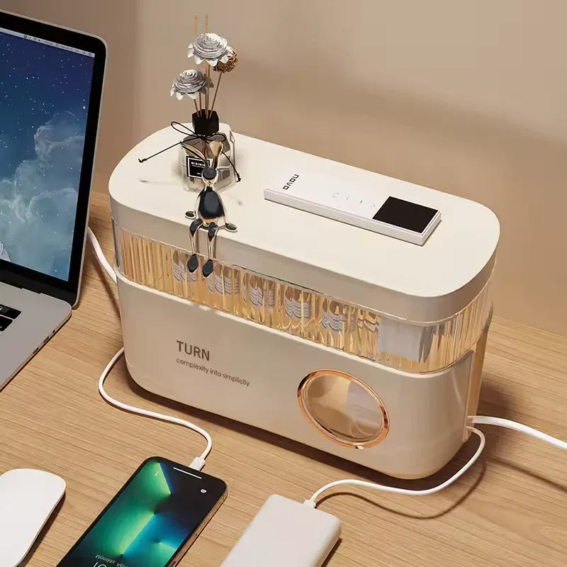 Cable Organizer Box for Desk with Stylish Design