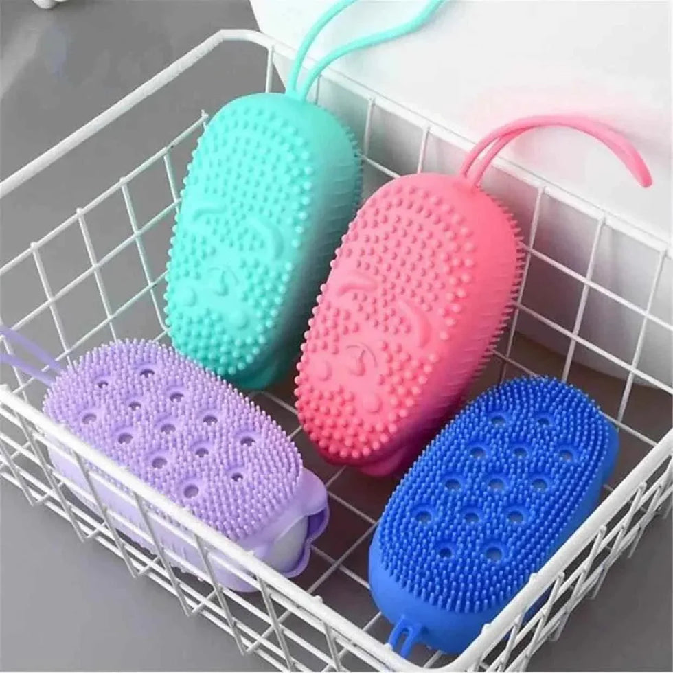 Silicone Double Sided Bubble Brush for Gentle Skin Cleansing