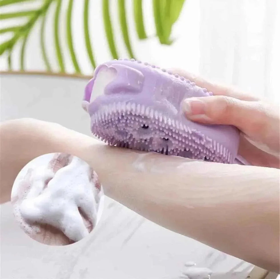 Silicone Double Sided Bubble Brush for Gentle Skin Cleansing - Clarify.pk