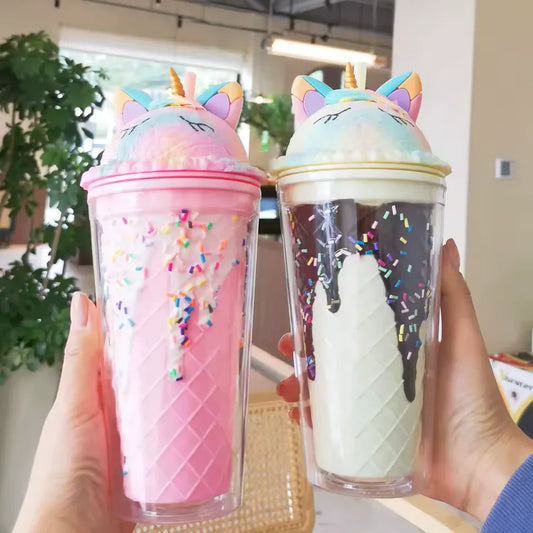 Unicorn Water Cup with Straw - Cute & Durable - Clarify.pk