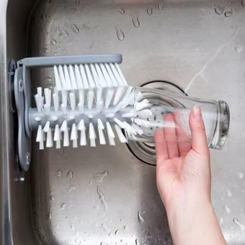Sink Bottle Cleaning Brush with Wall Mount - Clarify.pk