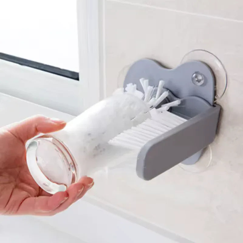 Sink Bottle Cleaning Brush with Wall Mount - Clarify.pk