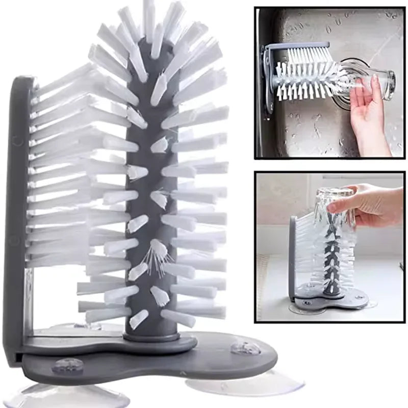Sink Bottle Cleaning Brush with Wall Mount - Clarify.pk