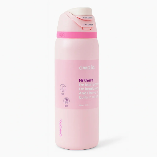 Owala FreeSip® Insulated Stainless Steel Water Bottle – 32oz Pink