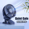 USB Rechargeable Clip-On Fan – Quiet & Long-Lasting - Clarify.pk