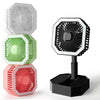 USB Rechargeable Mini Fan with LED Light - Clarify.pk