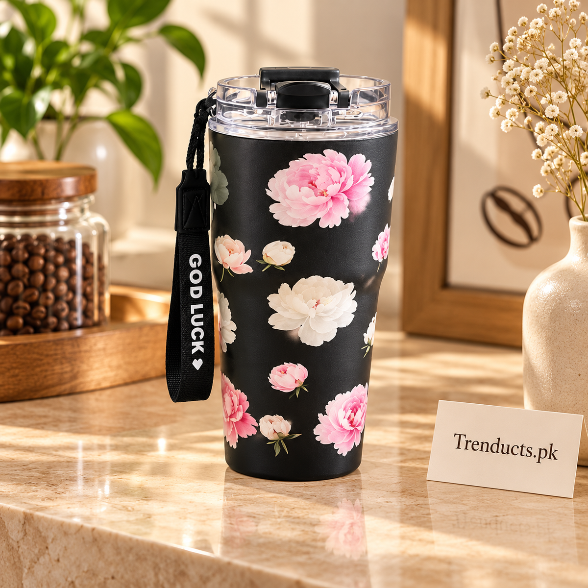UYLEE 600ml Floral Coffee Cup