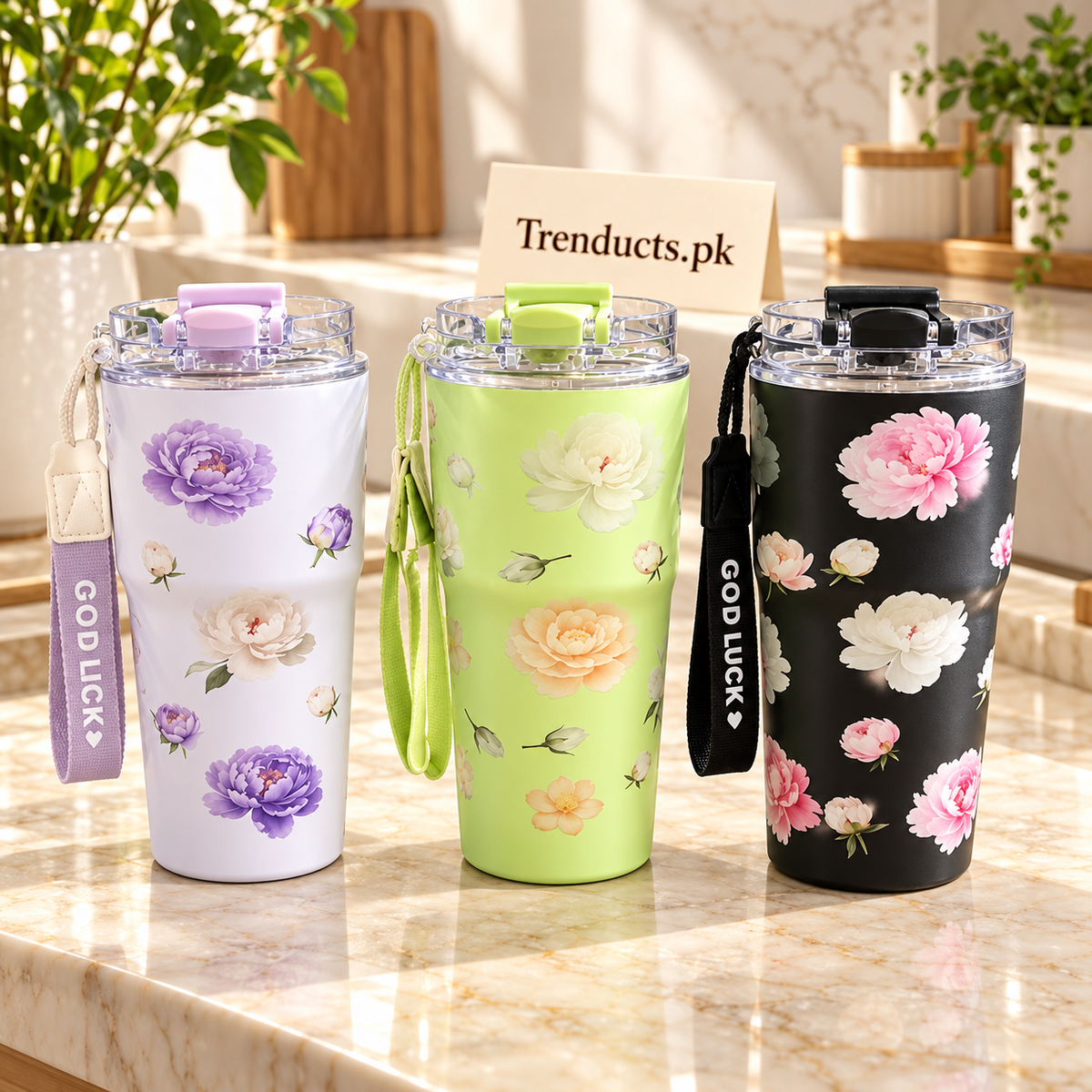 UYLEE 600ml Floral Coffee Cup