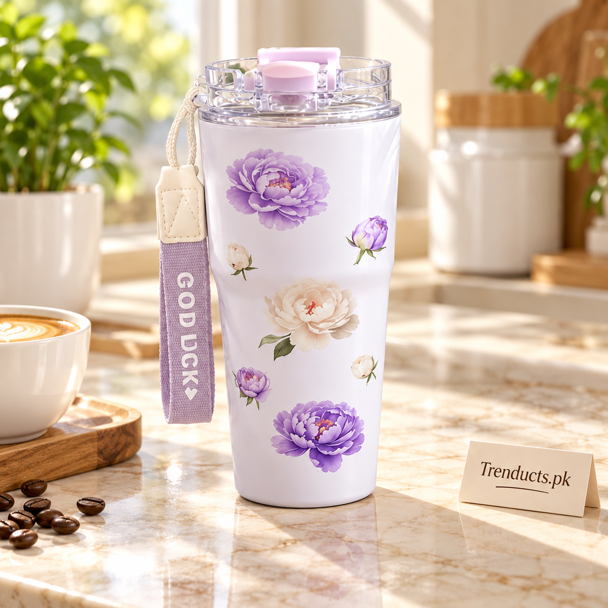 UYLEE 600ml Floral Coffee Cup