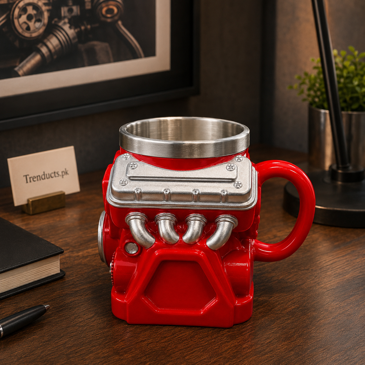 450ml V8 Engine Mug with Sculpted Details