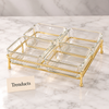 Danny Home 4 Section Glass Snack Set - Metal Stand