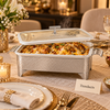 Brilliant Rectangular Casserole with Candle Warmer