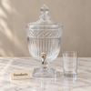 Brilliant Glass Juice Dispenser - Fluted Diamond Band