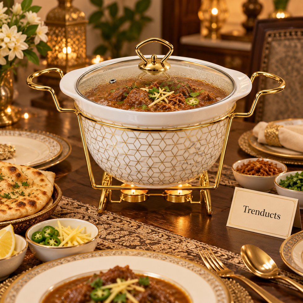 Brilliant Deep Round Casserole with Stand