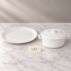Danny Home Porcelain Casserole with Lid - White