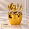 Mini Cutlery Set - 6 Piece with Crown Bottle Holder