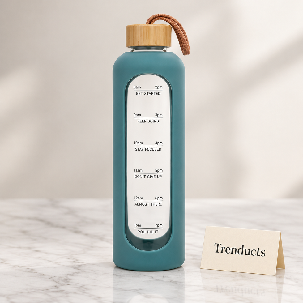 Danny Home Glass Water Bottle 1L - Silicone Sleeve