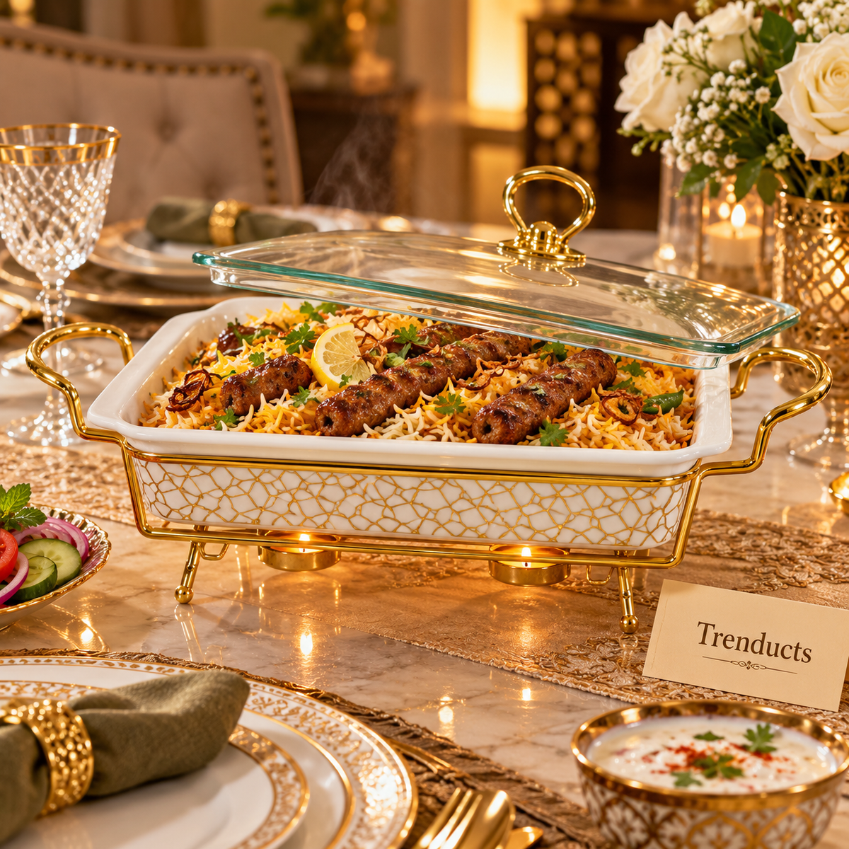 Brilliant Rectangular Casserole with Stand