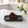 Danny Home Ceramic Rectangular Plate - Matte Black