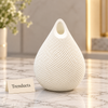 Textured Teardrop Table Vase - Lattice Pattern