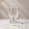 Brilliant Glass Juice Dispenser - Fine Crosshatch Cut