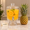 Brilliant Juice Dispenser with Tap - Ribbed Glass Stand