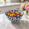 Danny Home Ceramic Bowl - Blue and White Floral Print