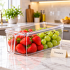 Fridge Storage Containers - Clear Stackable Boxes with Lids