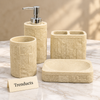 Luxury Bathroom Set - 4-Piece Fiber Tile-Texture Design