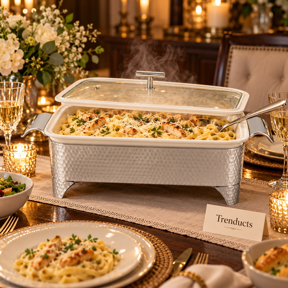 Brilliant Rectangular Casserole with Candle Warmer