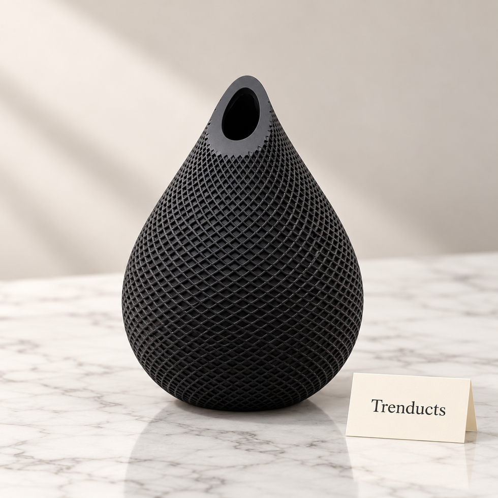 Textured Teardrop Table Vase - Lattice Pattern