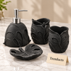 Luxury Bathroom Set - 4-Piece Fiber Leaf Design